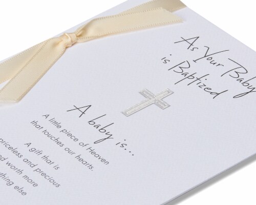 American Greetings Baby Baptism Card (Piece of Heaven) Perspective: back