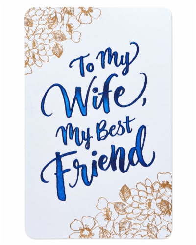 American Greetings #1 Birthday Card for Wife (Floral) Perspective: back