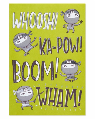 American Greetings #19 Birthday Card for Kid (Ninja) Perspective: back