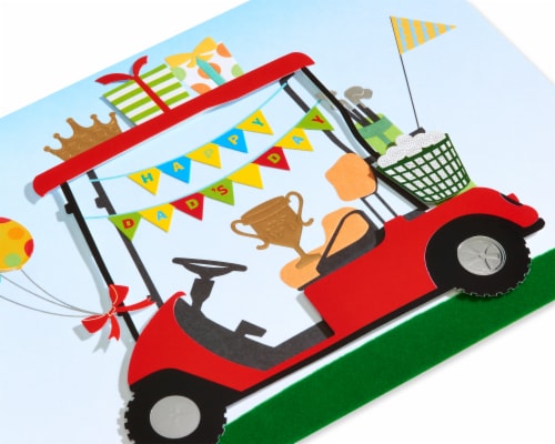 Papyrus Father's Day Card (Golf Cart) Perspective: back
