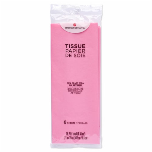 American Greetings Tissue Paper - Pink (#13) Perspective: back