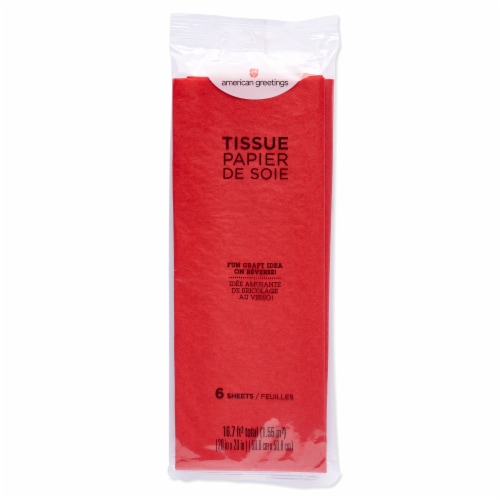 American Greetings Tissue Paper - Cherry Red (#12) Perspective: back