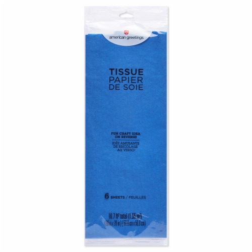 American Greetings Tissue Paper  Royal Blue (#11) Perspective: back