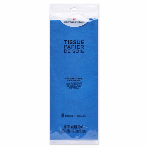 American Greetings Tissue Paper  Royal Blue (#11) Perspective: back