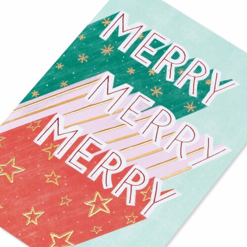 American Greetings #58 Christmas Card (Merry Merry Merry) Perspective: back