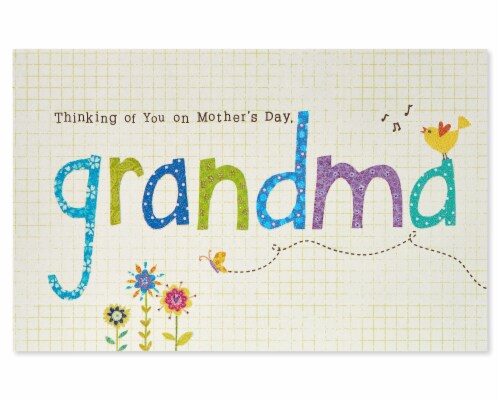 American Greetings #64 Mother's Day Card for Grandmother (Flowers) Perspective: back