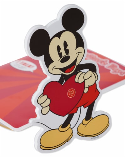 American Greetings Valentine's Day Card for Kids with Sound (Mickey Mouse) Perspective: back
