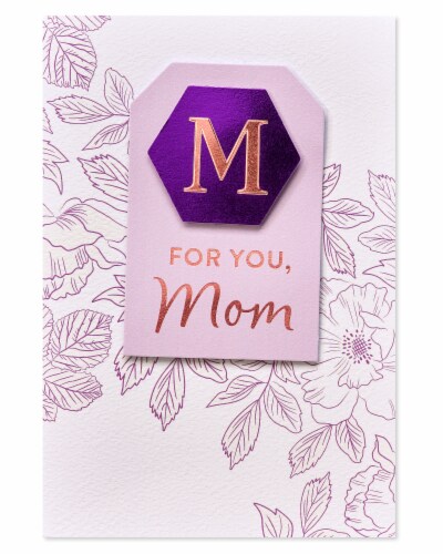 American Greetings Mother's Day Card for Mom (M For Mom) Perspective: back