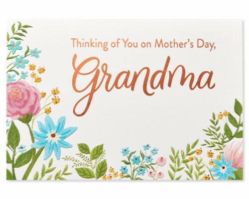 American Greetings #58 Mother's Day Card (Painterly Flowers) Perspective: back