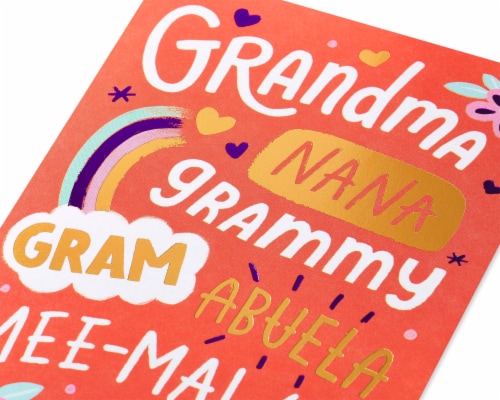 American Greetings #61 Mother's Day Card (Names of Grandma) Perspective: back
