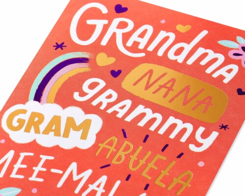 American Greetings #61 Mother's Day Card (Names of Grandma) Perspective: back