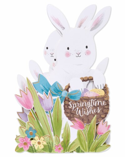 American Greetings Easter Pop-Up Card (Bunnies) Perspective: back