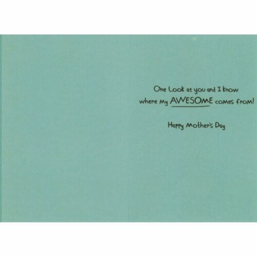 RPG Vintage Photo of Mom and Child Wearing Identical Sunglasses Funny Mother's Day Card Perspective: back