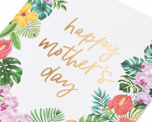 American Greetings #55 Mother's Day Card for Mom (Floral Wreath) Perspective: back