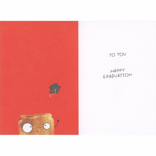 Recycled Paper Greetings Little Graduation Toast Funny Graduation Congratulations Card Perspective: back
