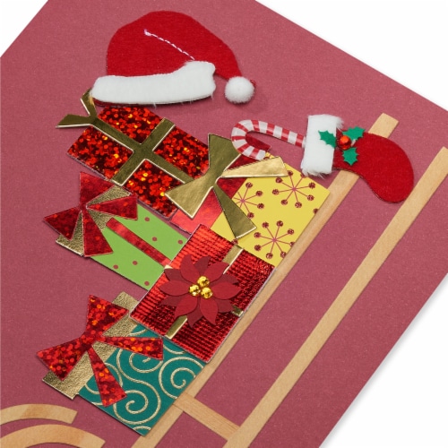 Papyrus Christmas Card #56 (Sleigh with Presents) Perspective: back