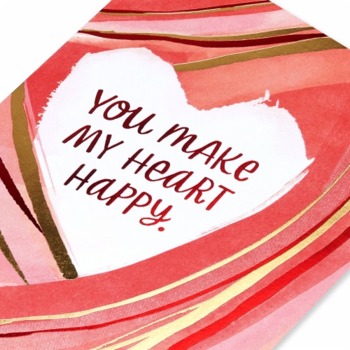 American Greetings #61 Valentine's Day Card - You Make My Heart Happy Perspective: back