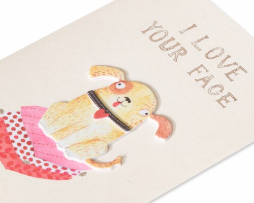 Papyrus Valentine's Day Card #57 (I Love Your Face) Perspective: back