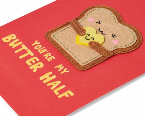 Papyrus Valentine's Day Card (You're my Butter Half!) Perspective: back