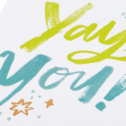 American Greetings Congratulations Card - Yay You! (#38) Perspective: back