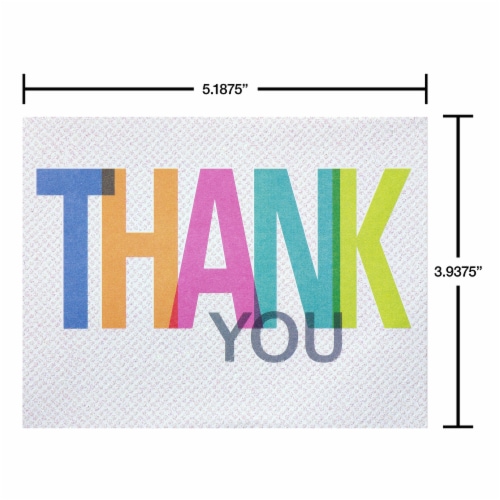 American Greetings #15 Blank Thank You Cards (Colorful) Perspective: back