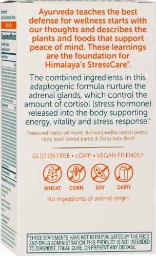 Himalaya® StressCare® Herbal Supplement Vegetarian Capsules Perspective: back