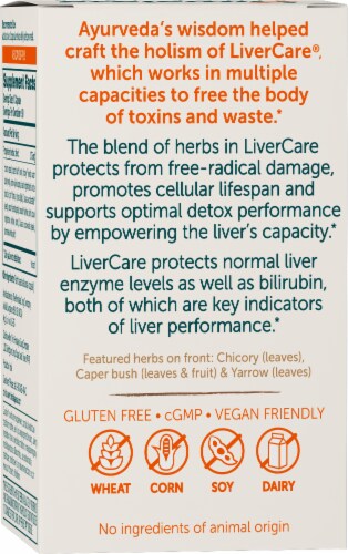 Himalaya® LiverCare® Herbal Supplement Vegetarian Capsules Perspective: back