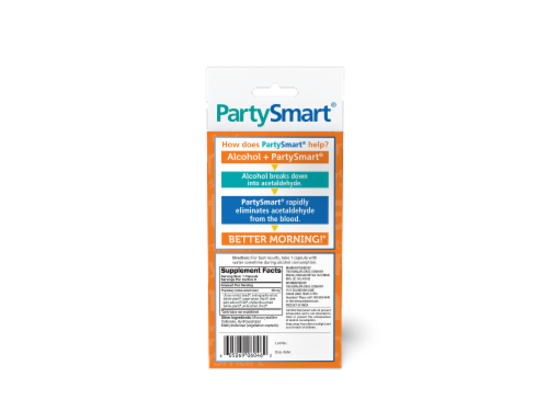 Himalaya PartySmart® Herbal Supplement Vegetarian Capsules Perspective: back