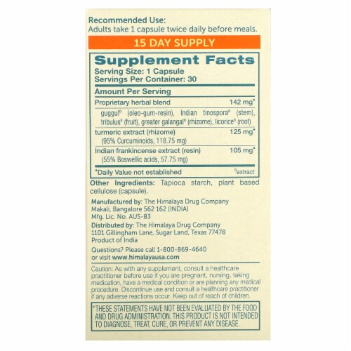 Himalaya Curcumin Complete 30 Count Perspective: back