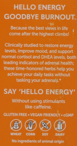 Himalaya Hello Energy Adrenal Support With Ashwagandha Vegetarian Capsules Perspective: back
