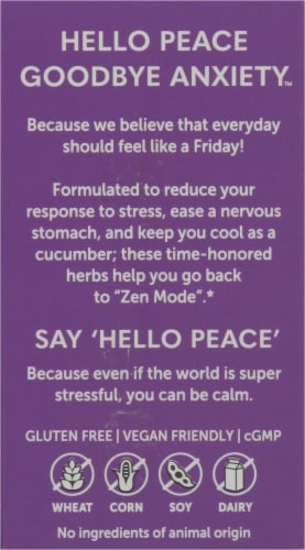 Himalaya Hello Peace Stress Relief Vegetarian Capsules Perspective: back