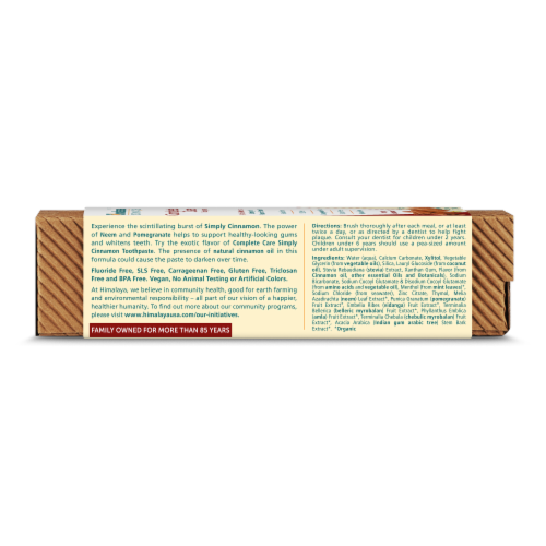 Himalaya® Simply Cinnamon Toothpaste Perspective: back