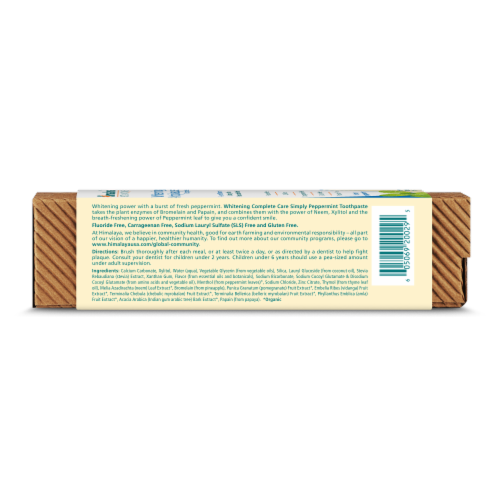 Himalaya SImply Peppermint Toothpaste Perspective: back