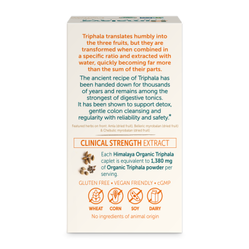 Himalaya® Triphala Easy Colon Cleanse & Detox Caplets Perspective: back