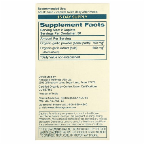 Organic Garlic Supplements