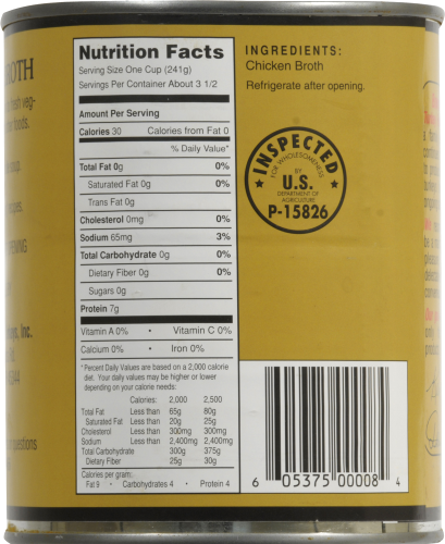 Bowman & Landes Pure Chicken Broth Perspective: back