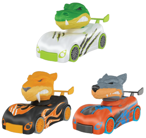 Knuckle-Headz 3 Pack - Saber Tooth, Wolf, T-rex Perspective: back