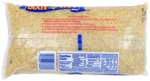 Dixie Lily™ Long Grain Rice Perspective: back