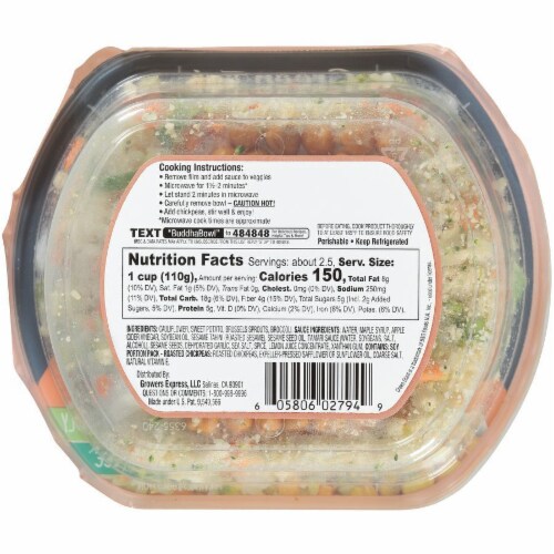 Green Giant Fresh Tahini Sauce & Roasted Chickpeas Buddha Bowl Perspective: back