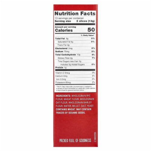 Finn Crisp® Multigrain Sourdough Rye Thins Perspective: back