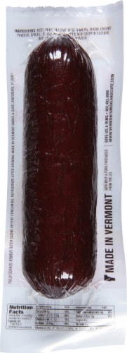 Vermont Smoke & Cure™ Uncured Summer Sausage Perspective: back