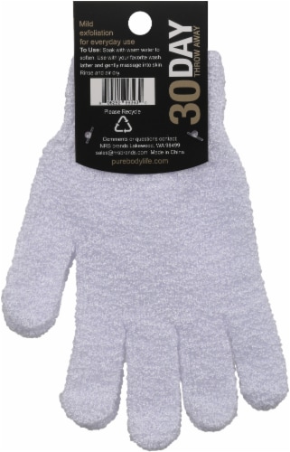 Pure Body® Exfoliating Wash Gloves Perspective: back