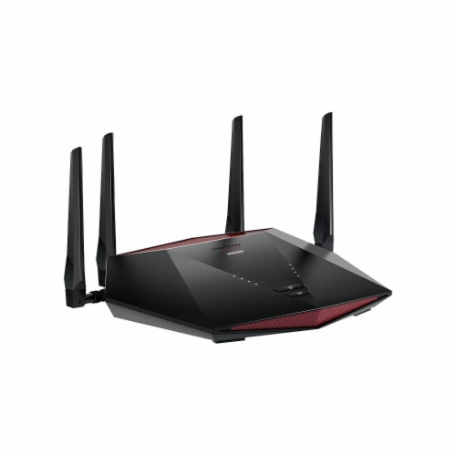 NETGEAR Nighthawk Pro AX5400 Dual Band Wireless and Ethernet Router Black (XR1000-100NAS) Perspective: back
