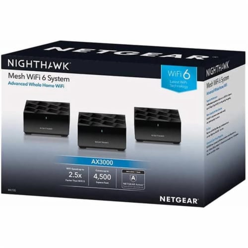 Netgear Nighthawk AX3000 WiFi 6 Mesh System with One Year Advanced