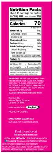 Milton's® Craft Bakers Organic Himalayan Salt Crackers Perspective: back