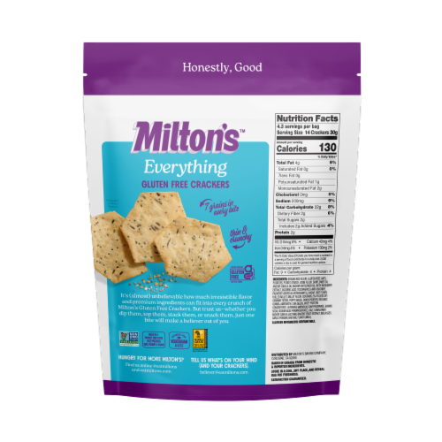 Milton's® Craft Bakers Gluten Free Everything Baked Crackers Perspective: back