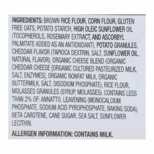 Miltons GLUTEN FREE Cheddar Cheese Crackers 4.5oz Perspective: back