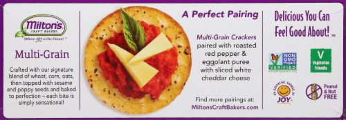 Milton's Craft Bakers® Original Multi-Grain Crackers Perspective: back