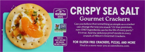 Milton's™ Crispy Sea Salt Gourmet Crackers Perspective: back