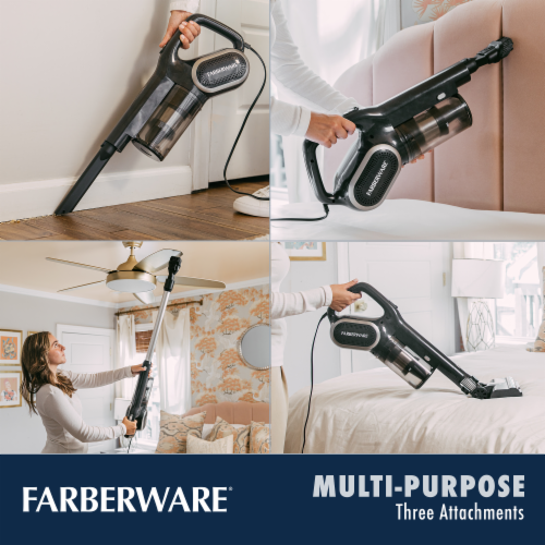 Farberware Classic Stick Vacuum Cleaner, Powerful Suction and Lighted Motor Brush for Carpet Perspective: back